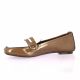 Reqins Mocassins cuir vernis marron/beige