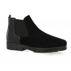 Reqins Boots cuir velours noir