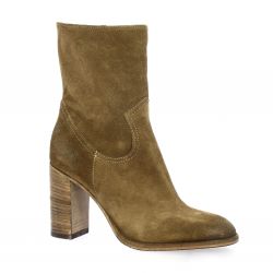 Paoyama Boots cuir velours camel