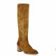 Paoyama Bottes cuir velours cognac