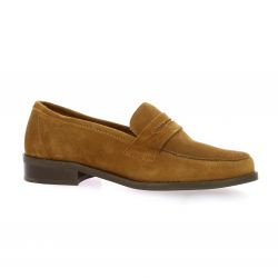 So send Mocassins cuir velours cognac