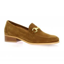 So send Mocassins cuir velours cognac