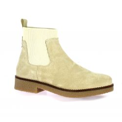 So send Boots cuir velours beige