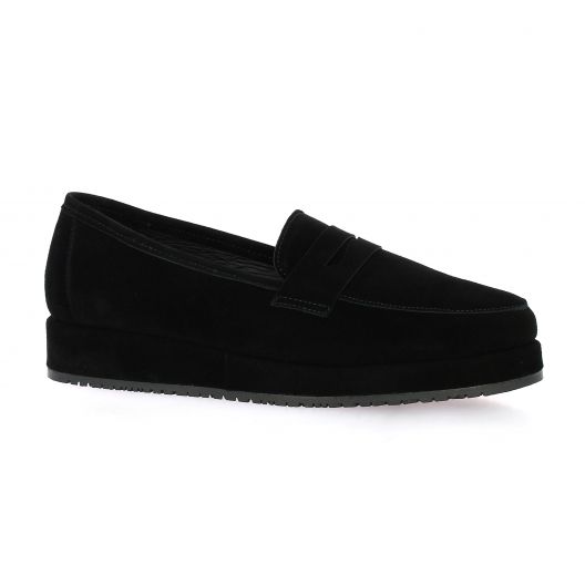 So send Mocassins cuir velours noir