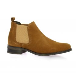 So send Boots cuir velours cognac