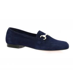 Exit Mocassins cuir velours marine