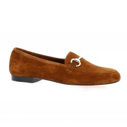 Exit Mocassins cuir velours cognac