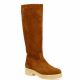 Exit Bottes cuir velours cognac