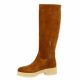 Exit Bottes cuir velours cognac