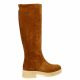 Exit Bottes cuir velours cognac