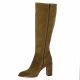 Paoyama Bottes cuir velours camel