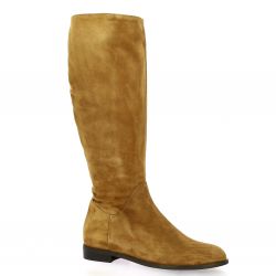 Pao Bottes cuir velours cognac