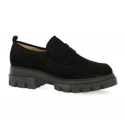 Exit Mocassins cuir velours noir