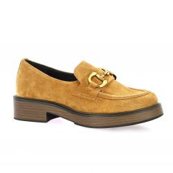 Exit Mocassins cuir velours cognac