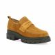 Exit Mocassins cuir velours cognac