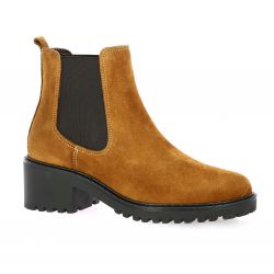 Exit Boots cuir velours cognac