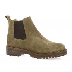 Exit Boots cuir velours taupe