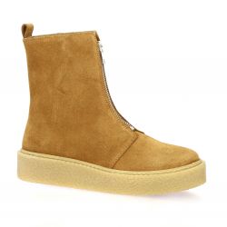 Exit Boots cuir velours cognac