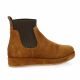 So send Boots cuir velours cognac