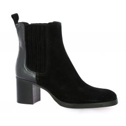 Spaziozero Boots cuir velours noir