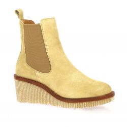 Creator Boots cuir velours camel