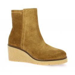 Creator Boots cuir velours camel