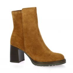 Sweet lemon Boots cuir velours cognac