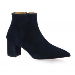 Pao Boots cuir velours marine