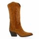 Gaia Bottes cuir velours cognac