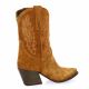 Gaia Boots cuir velours cognac