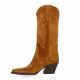 Gaia Bottes cuir velours cognac