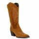 Gaia Bottes cuir velours cognac