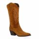 Gaia Bottes cuir velours cognac