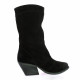 Paoyama Boots cuir velours noir