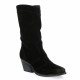 Paoyama Boots cuir velours noir