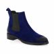 Pao Boots cuir velours bleu