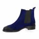 Pao Boots cuir velours bleu