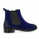 Pao Boots cuir velours bleu