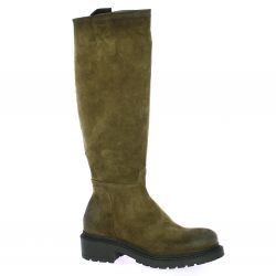 Metisse Bottes cuir velours taupe