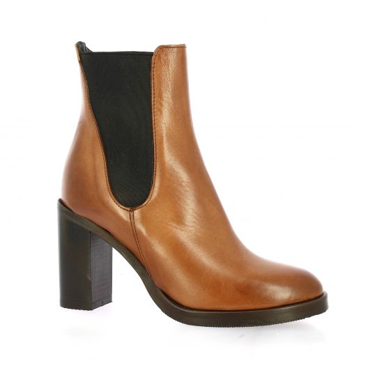 Paoyama Boots cuir cognac