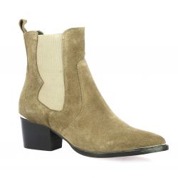 Iqonic Boots cuir velours taupe