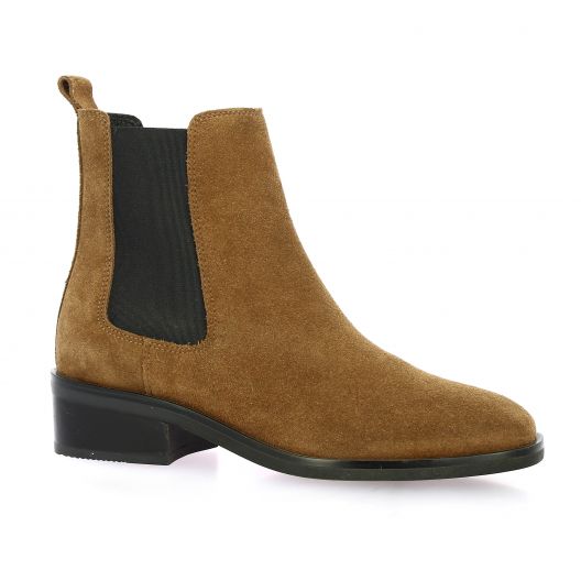 Impact Boots cuir velours camel