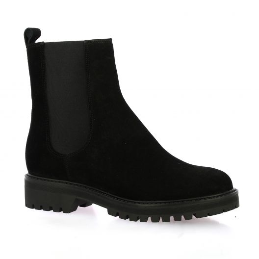 Exit Boots cuir velours noir