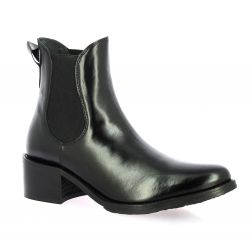 Follia dolce Boots cuir noir