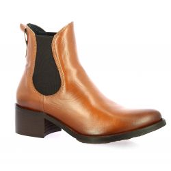 Follia dolce Boots cuir cognac