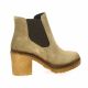 Follia dolce Boots cuir velours taupe