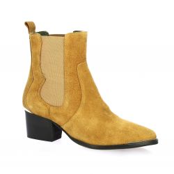 Iqonic Boots cuir velours camel