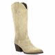 Gaia Bottes cuir velours beige