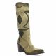 Crasto Bottes cuir velours taupe