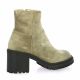 Emilie karston Boots cuir velours taupe